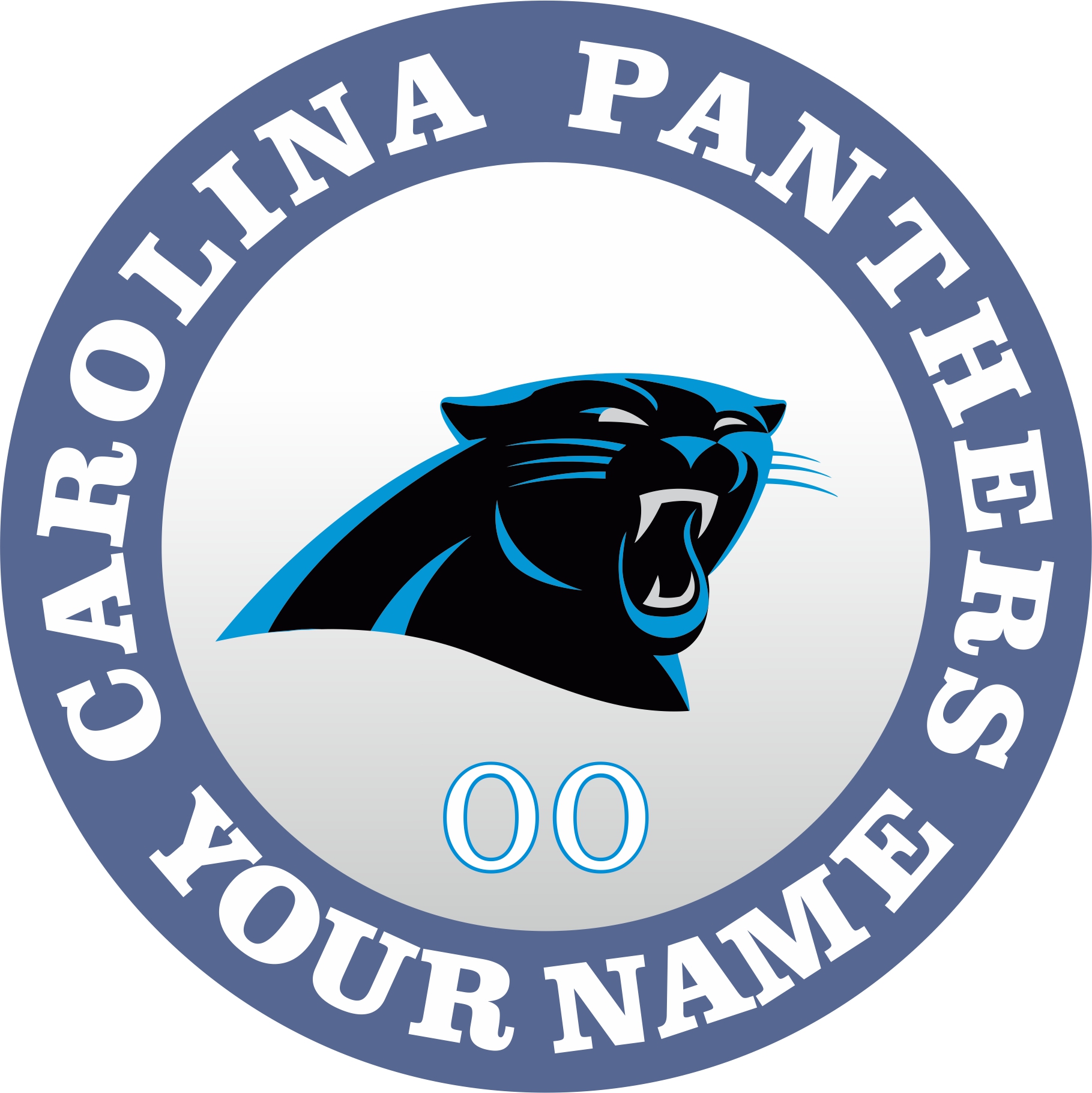 Carolina Panthers Customized Logo iron on paper